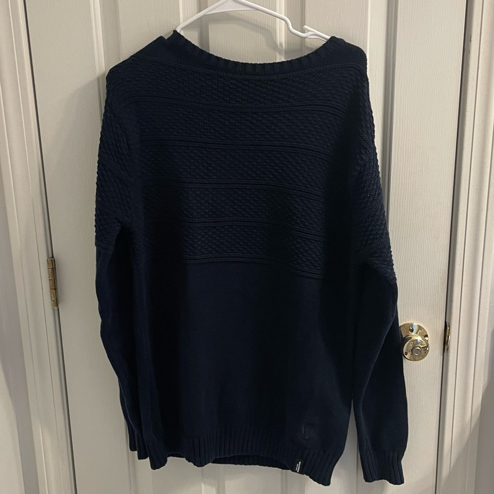 Holebrook Sweden Navy Cotton Crewneck Sweater